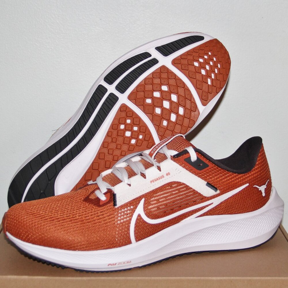 Nike Air Zoom Pegasus 40 Texas Longhorns Shoes Mens 7 Orange